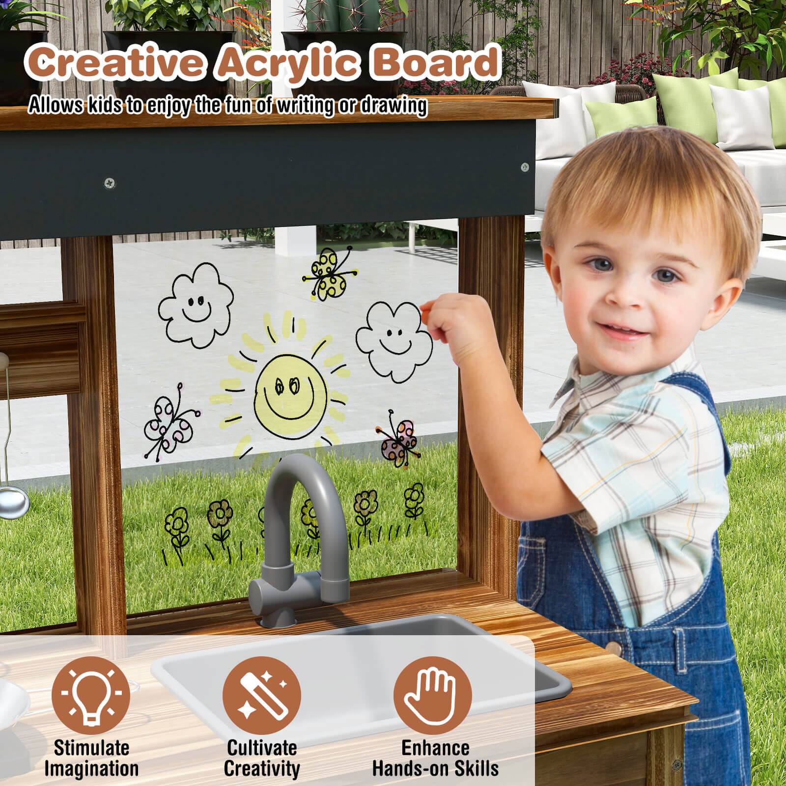 Creative Acrylic Board  
Allows kids to enjoy the fun of writing or drawing  

Stimulate Imagination  
Cultivate Creativity  
Enhance Hands-on Skills