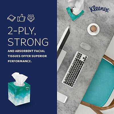 Kleenex - 2-PLY, STRONG AND ABSORBENT FACIAL TISSUES OFFER SUPERIOR PERFORMANCE.