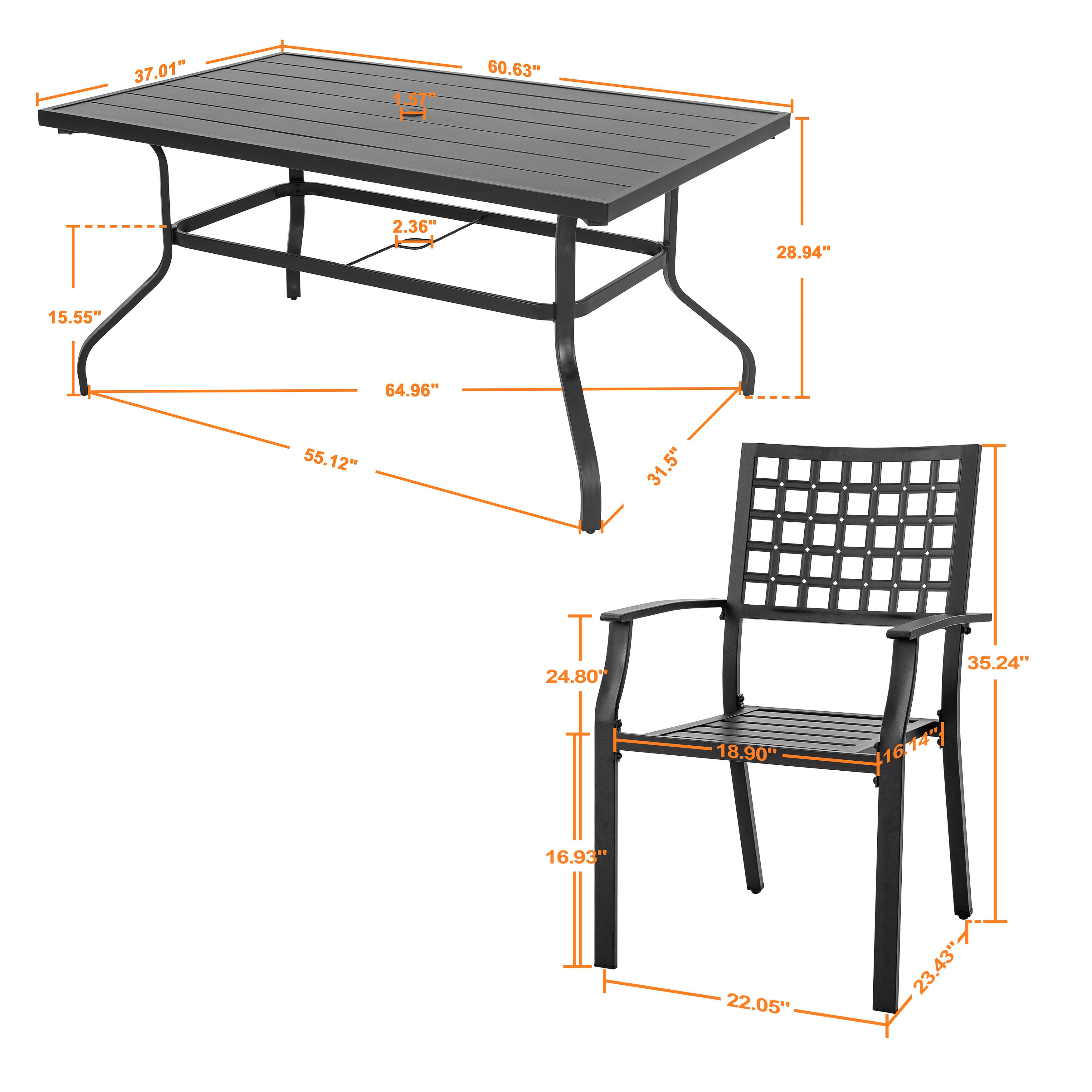 Sure, here is the corrected and grouped text from the image:

**Table Dimensions:**
- Length: 60.63"
- Width: 37.01"
- Height: 28.94"
- Depth: 55.12"
- Height from ground: 15.55"
- Height from ground to table: 64.96"
- Height from ground to table edge: 31.5"
- Height from ground to table leg: 24.80"
- Height from ground to table leg (side): 23.43"
- Height from ground to table leg (side): 22.05"
- Height from ground to table leg (side): 18.90"
- Height from ground to table leg (side): 16.93"
- Height from ground to table leg (side): 16.14"
- Height from ground to table leg (side): 24.80"
- Height from ground to table leg (side): 23.43"
- Height from ground to table leg (side): 22.05"
- Height from ground to table leg
