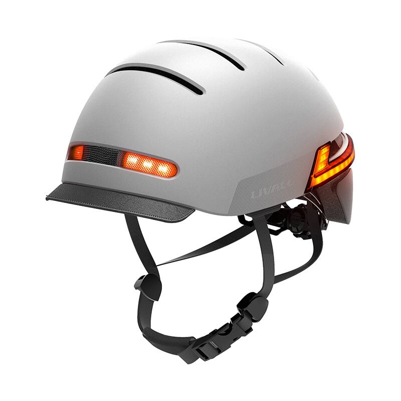 Alt View 5. LIVALL - LIVALL BH51M NEO Smart Bike Helmet with speakers, Smart Lighting, Fall Detection & SOS Alert- Grey - Grey.