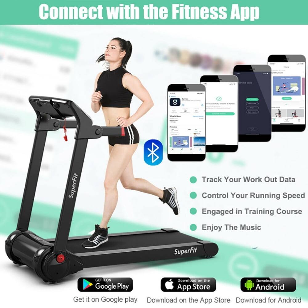 Connect with the Fitness App

- Track Your Work Out Data
- Control Your Running Speed
- Engaged in Training Course
- Enjoy The Music

SuperFit

GET IT ON
Google Play
Download on the App Store
Download for Android