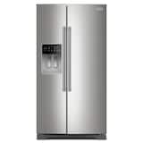 Maytag - 36 in. Wide 29 cu. ft. Side-by-Side Built-in Refrigerator with Arctic Blue Interior - Stainless Steel