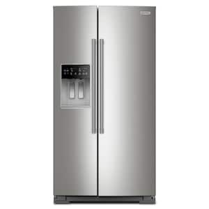 Maytag - 28.7 Cu. Ft. Side-by-Side Built-in Refrigerator with Arctic Blue Interior - Stainless Steel