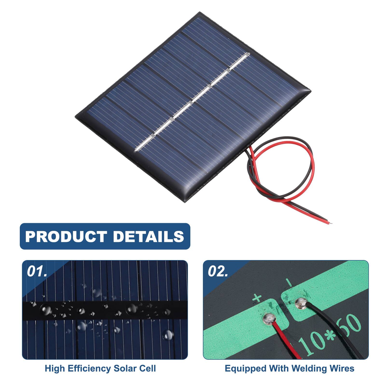 PRODUCT DETAILS

01. High Efficiency Solar Cell

02. I + 10*50 * 50 Equipped With Welding Wires