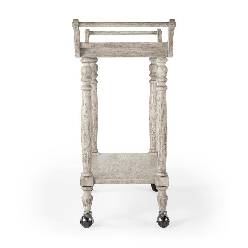 Back. Butler Specialty - Danielle Marble Bar Cart - Gray.