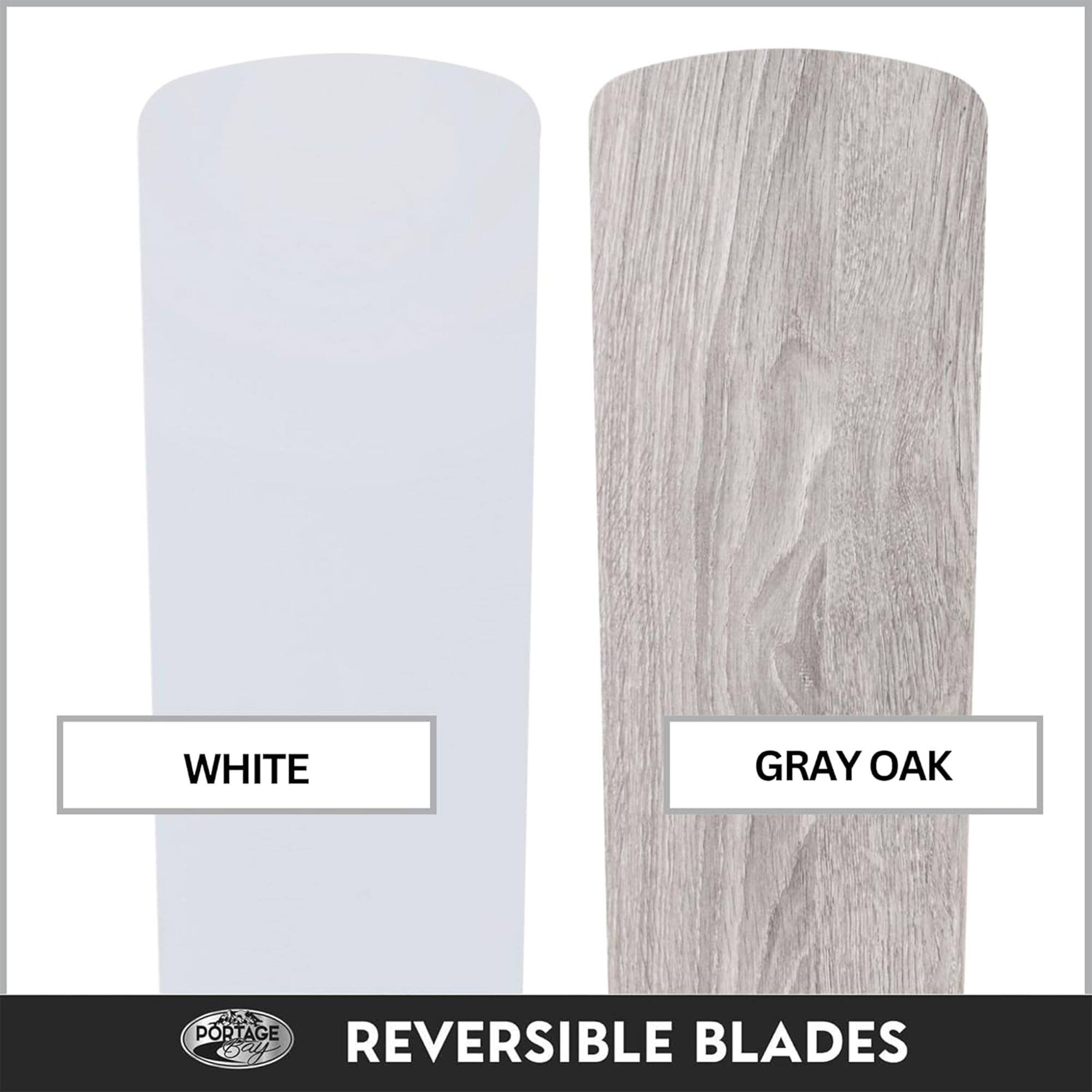 WHITE  
GRAY OAK  

REVERSIBLE BLADES  

PORTAGE  
CITY
