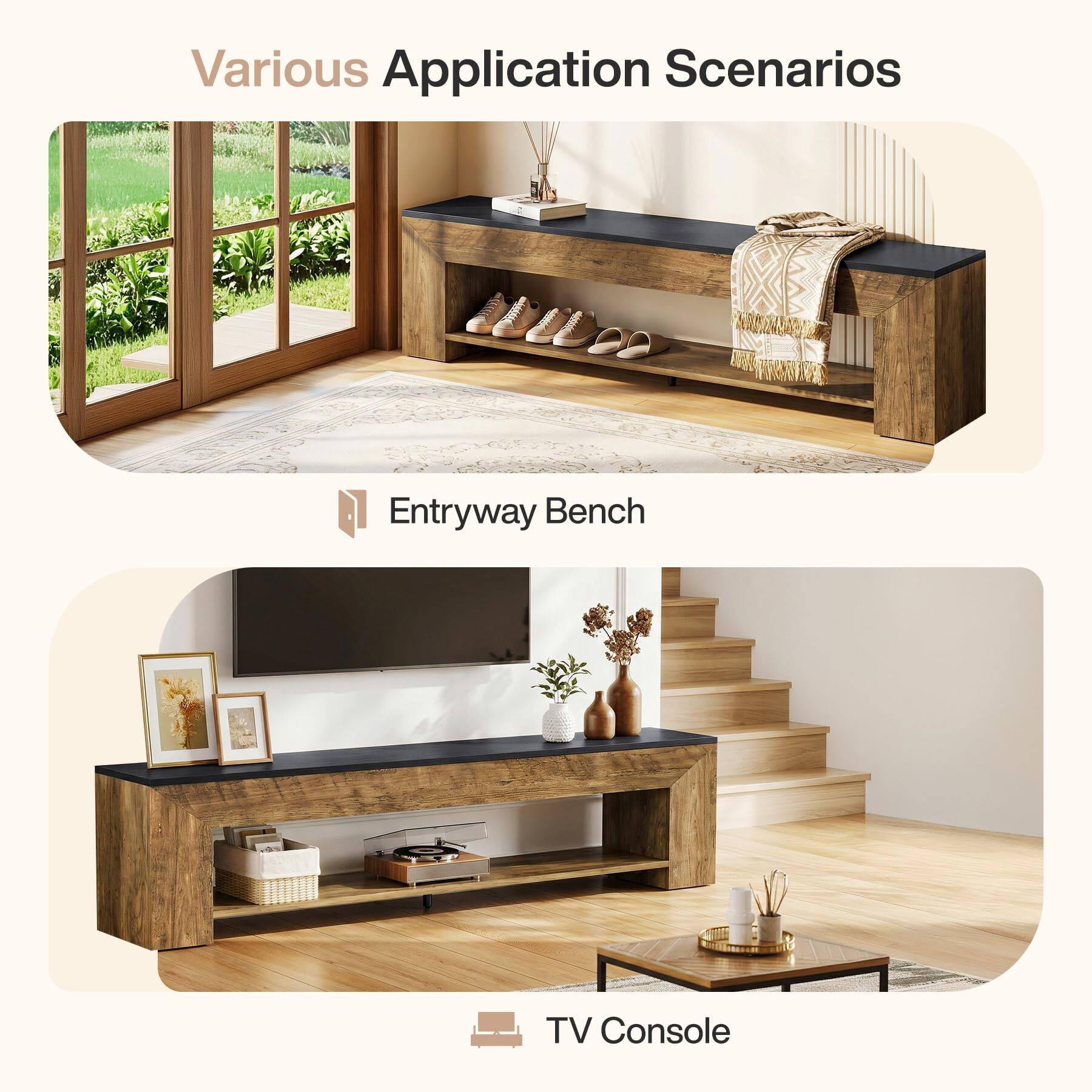Various Application Scenarios

Entryway Bench

TV Console