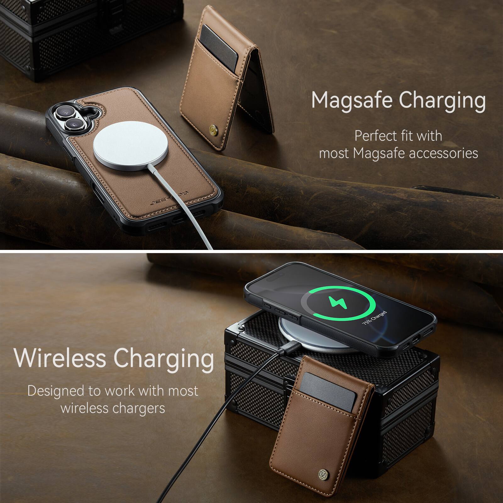 Magsafe Charging  
Perfect fit with most Magsafe accessories  

Wireless Charging  
Designed to work with most wireless chargers