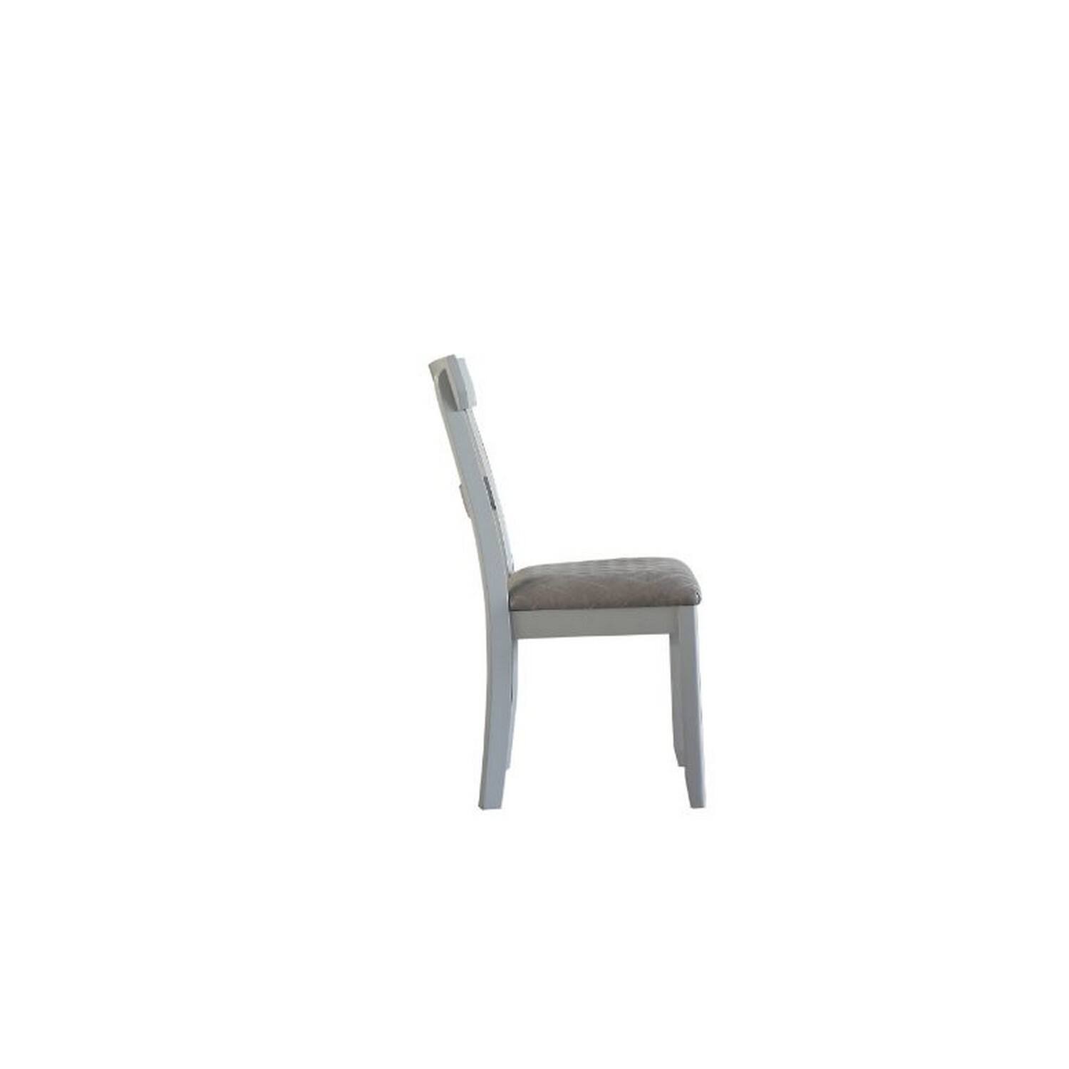 Alt View 1. Manhattan Lane - Side Chair with Fabric Seat and Open Back, Set of 2 - Beige.