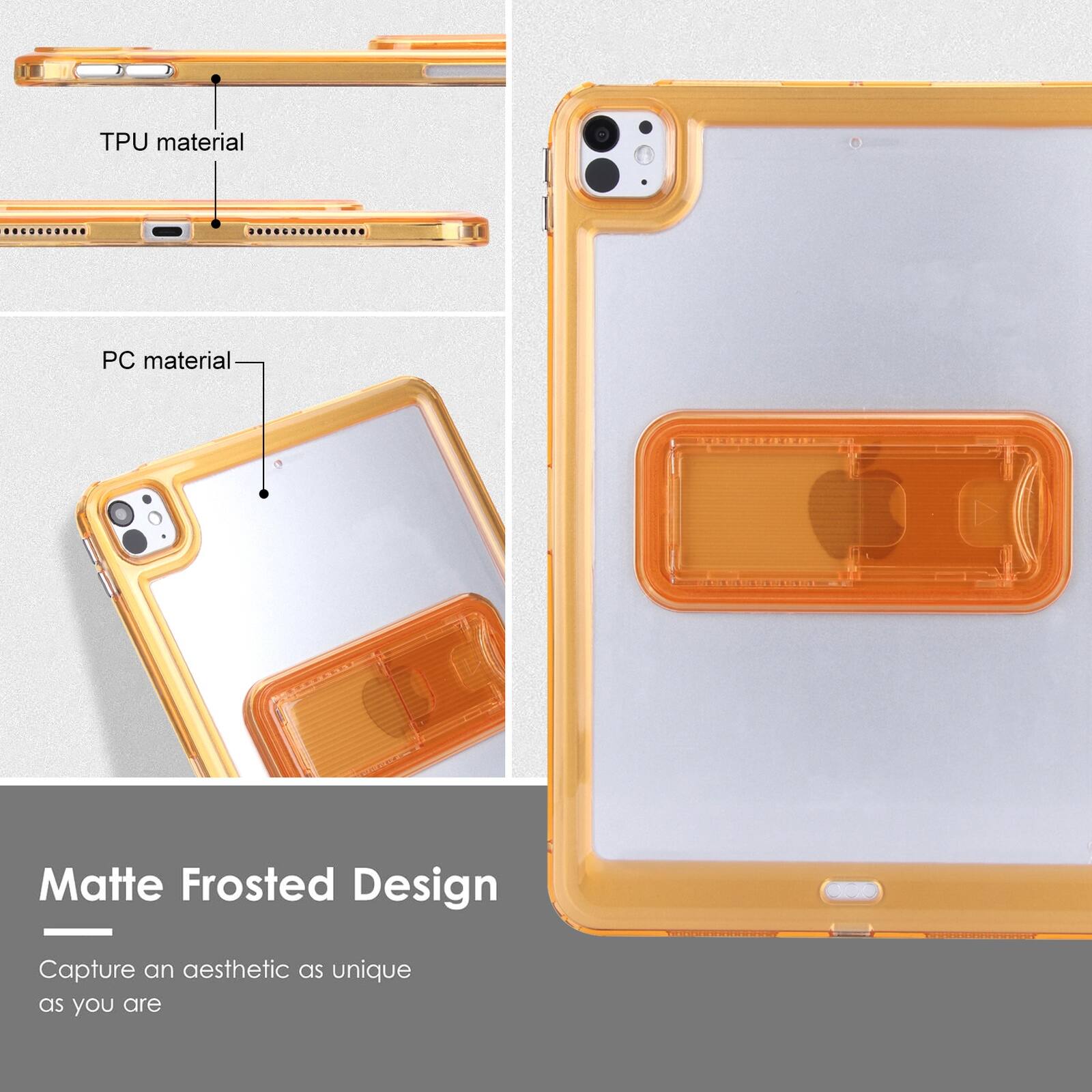 TPU material  
PC material  
Matte Frosted Design  
Capture an aesthetic as unique as you are