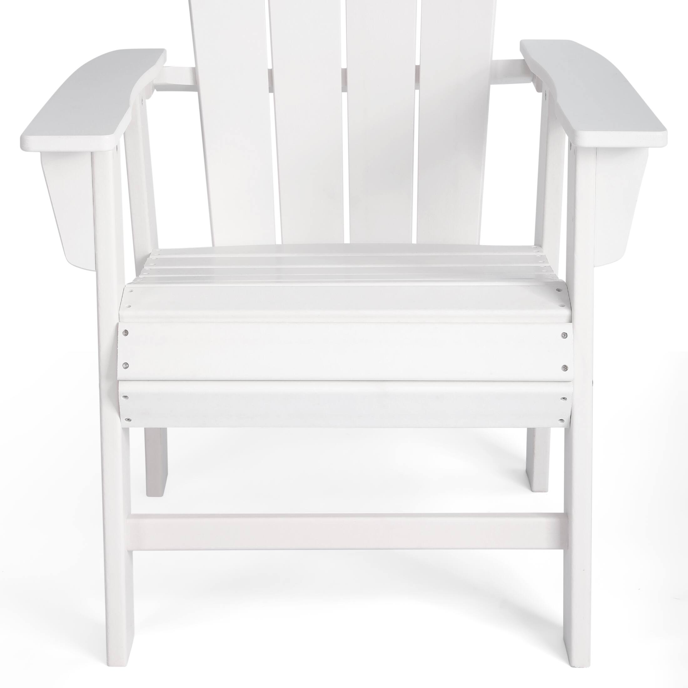 Alt View 4. WestinTrends - WestinTrends Malibu 7 Piece Outdoor Patio Dining Table and Adirondack Armchair Set - White.