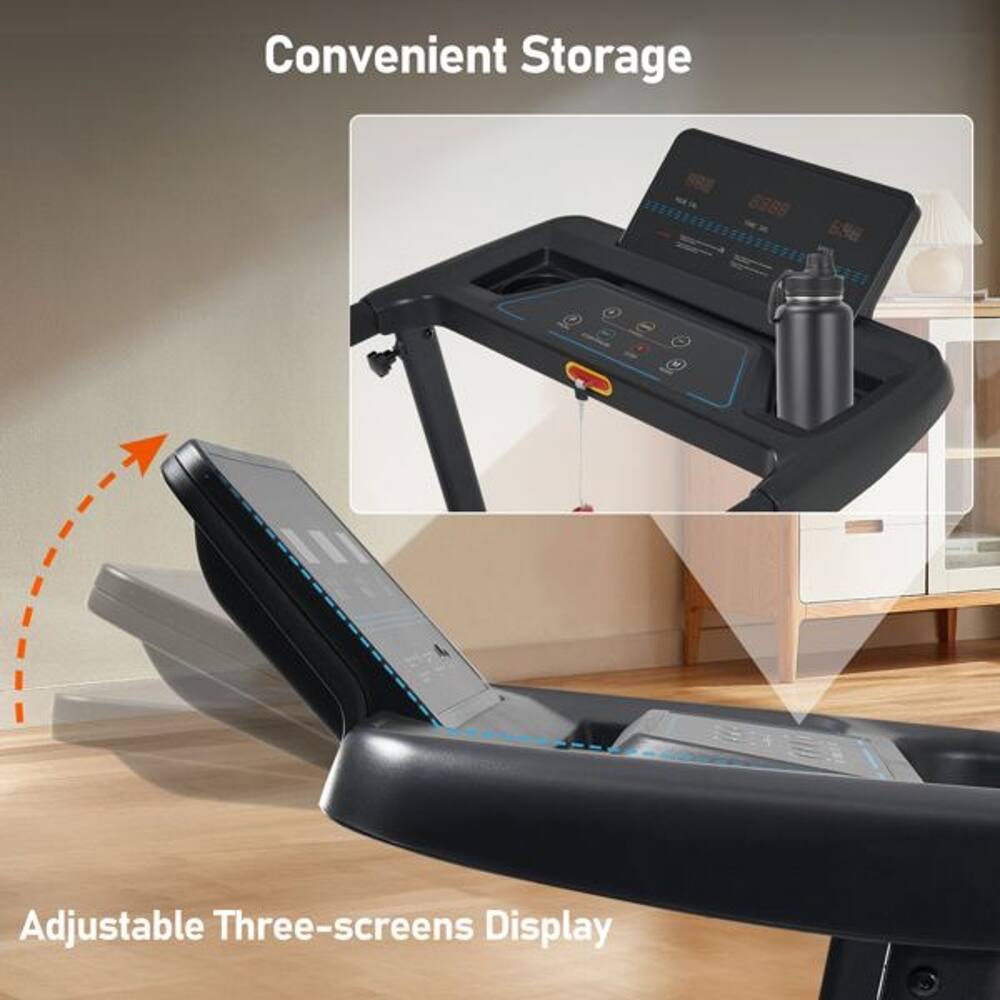 Convenient Storage  
Adjustable Three-screens Display