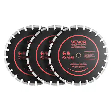 VEVOR Upgrade - The Home Creator Way
VEVOR Support Center
www.vevor.com/support
For Wet-Cutting Concrete, Masonry, Asphalt, Membran, Granite, and Marble
Saw Blade
Model: 360JP
Blade diameter: 14" / 350mm
Max speed: 4800r/min
Made in China
