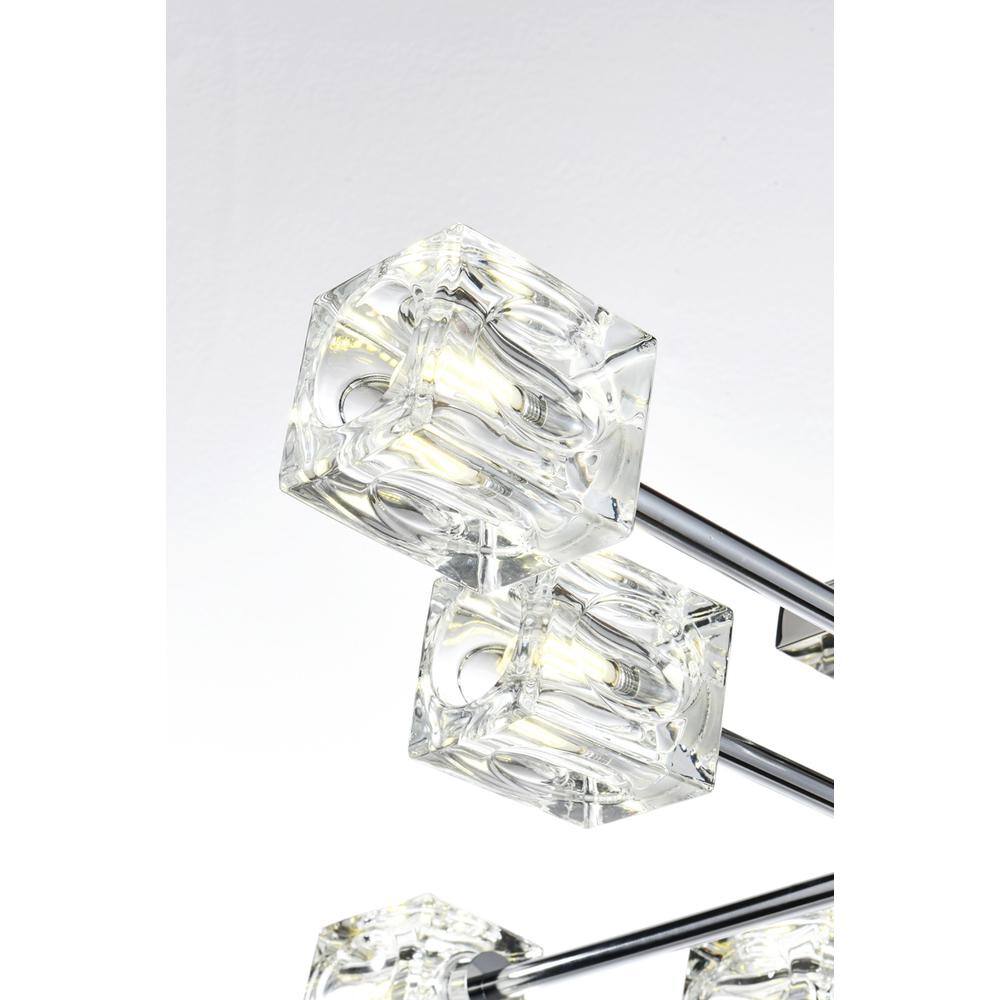 Alt View 4. Living District - Lyra 32 inch Flush Mount in Chrome - Chrome.