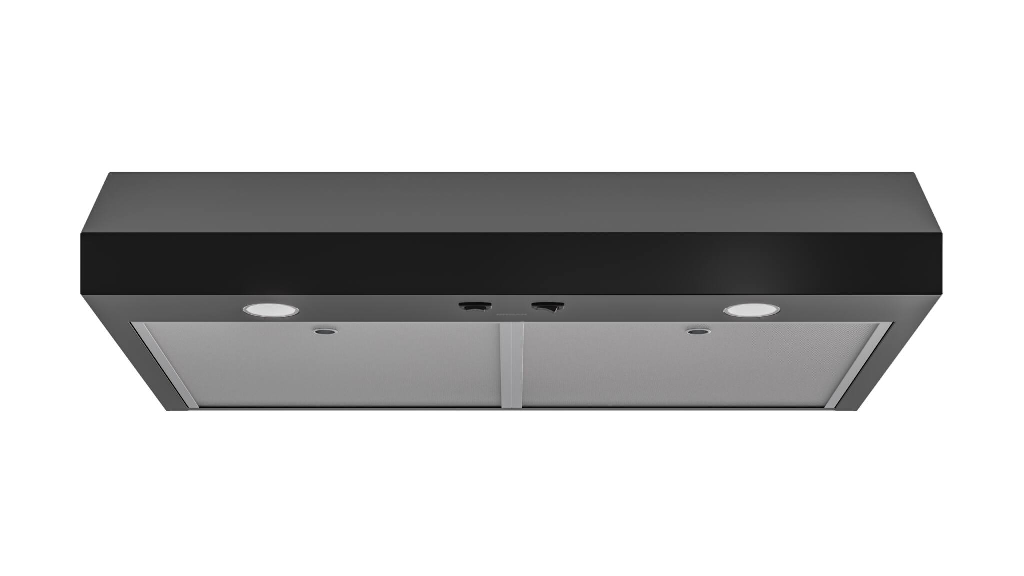 Alt View 3. Broan - Glacier 42-Inch 350 MAX Blower CFM 1.5 Sones Range Hood - Black.