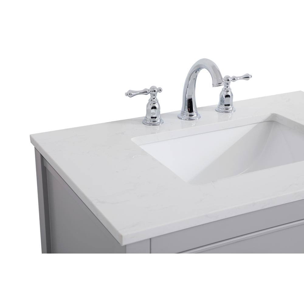 Alt View 1. Elegant Kitchen and Bath - 30 inch Single Bathroom Vanity in Grey - Grey.
