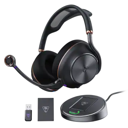 Front. Turtle Beach - Stealth Pro II Multiplatform Wireless Over-Ear Gaming Headset for Windows, PlayStation 5, PlayStation 4, & Mobile - Black.