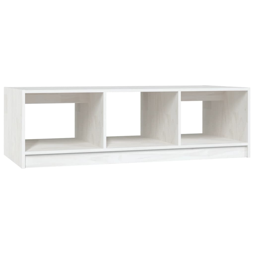 Alt View 1. Boyel Living - 19.7 x 43.3 x 13.4 in. Coffee Table Natural Pine Solid Pinewood Medium Side Table in White - White.