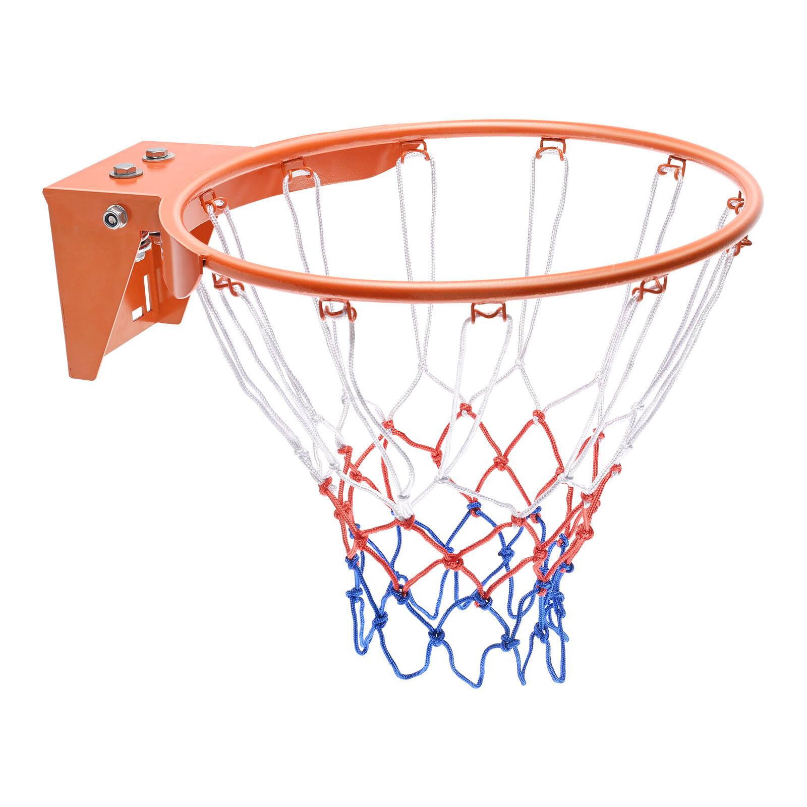 Alt View 5. VEVOR - Basketball Rim, Wall Door Mounted Basketball Hoop, Heavy Duty Q235 Basketball Flex Rim Goal Replacement with Net - Orange.