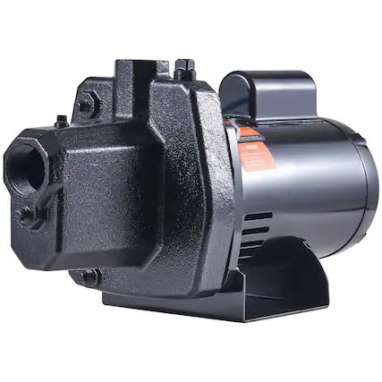 Front. Glintex - 1.5HP 115/230V Cast Iron Sprinkler Pump 66 GPM Shallow Well Jet Pump with Auto Pressure Switch - Natural.