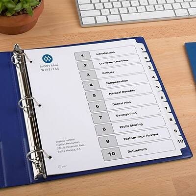 1. Introduction  
2. Company Overview  
3. Policies  
4. Compensation  
5. Medical Benefits  
6. Dental Plan  
7. Savings Plan  
8. Profit Sharing  
9. Performance Review  
10. Retirement  

Human Resources  
Jessica Nelson  
3341 S. Monica Blvd.  
Santa Monica, CA 90404