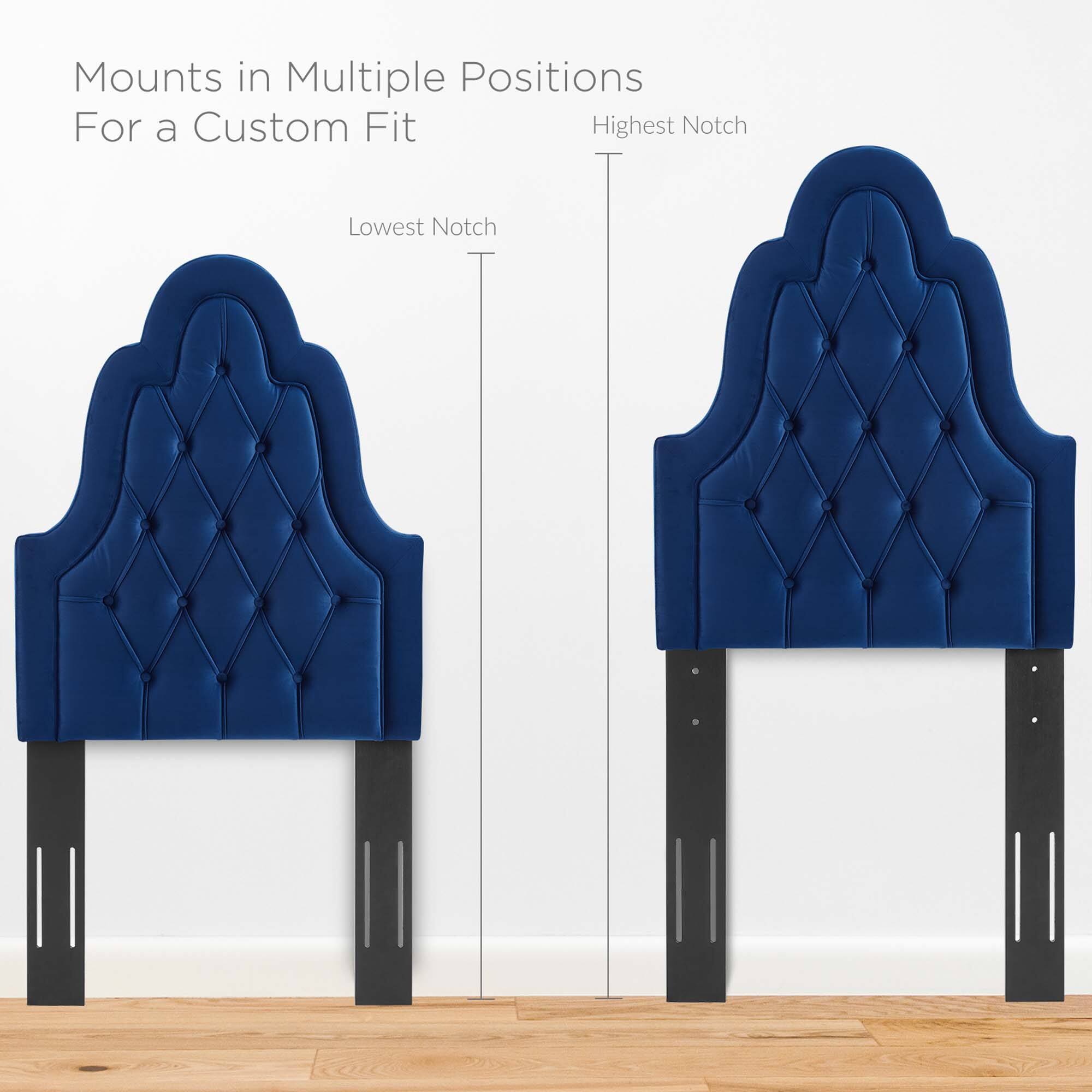 Mounts in Multiple Positions  
For a Custom Fit  

Lowest Notch  
Highest Notch