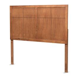 Baxton Studio - Monroe Modern Transitional and Rustic Finished Wood Queen Size Headboard - Ash Walnut