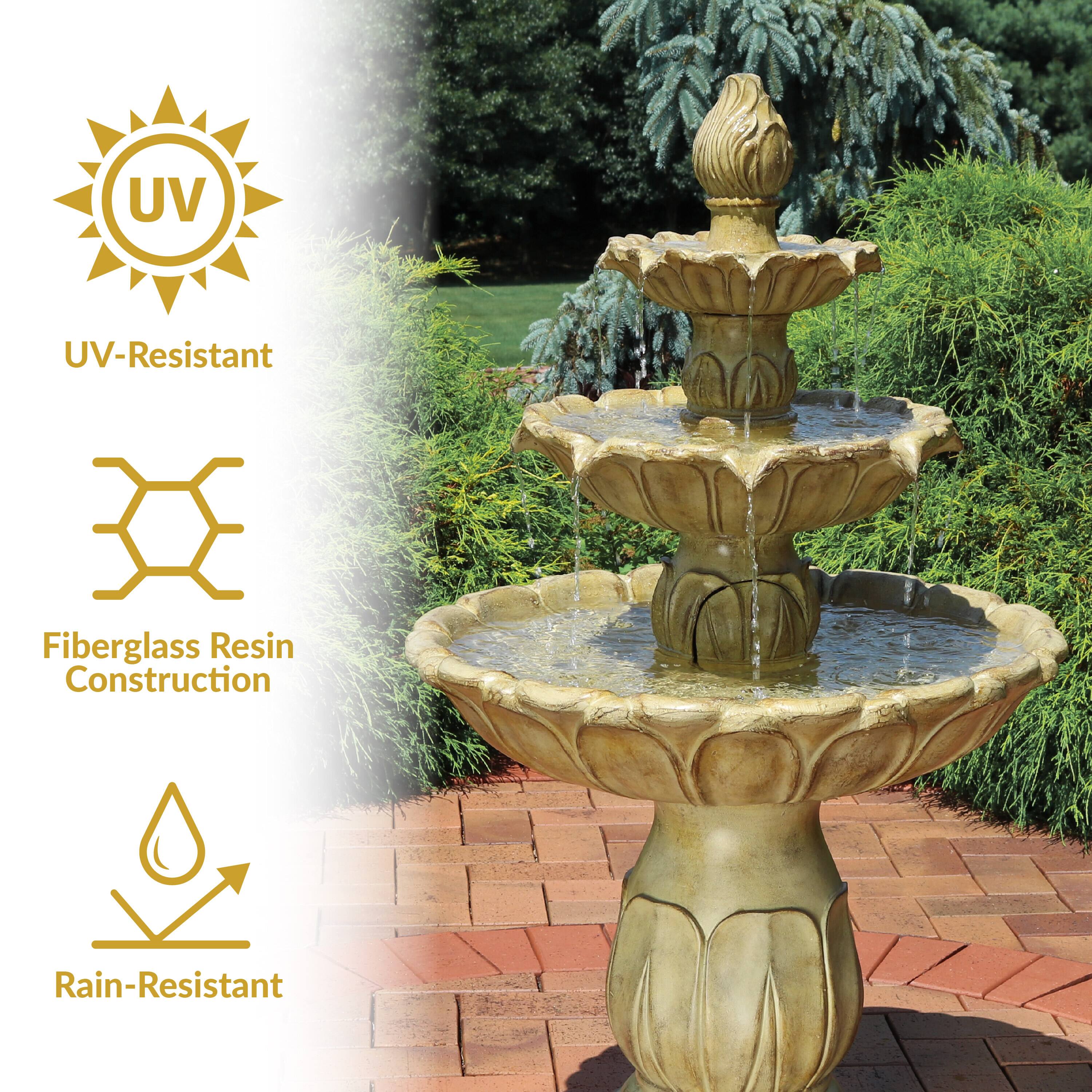 UV-Resistant  
Fiberglass Resin Construction  
Rain-Resistant