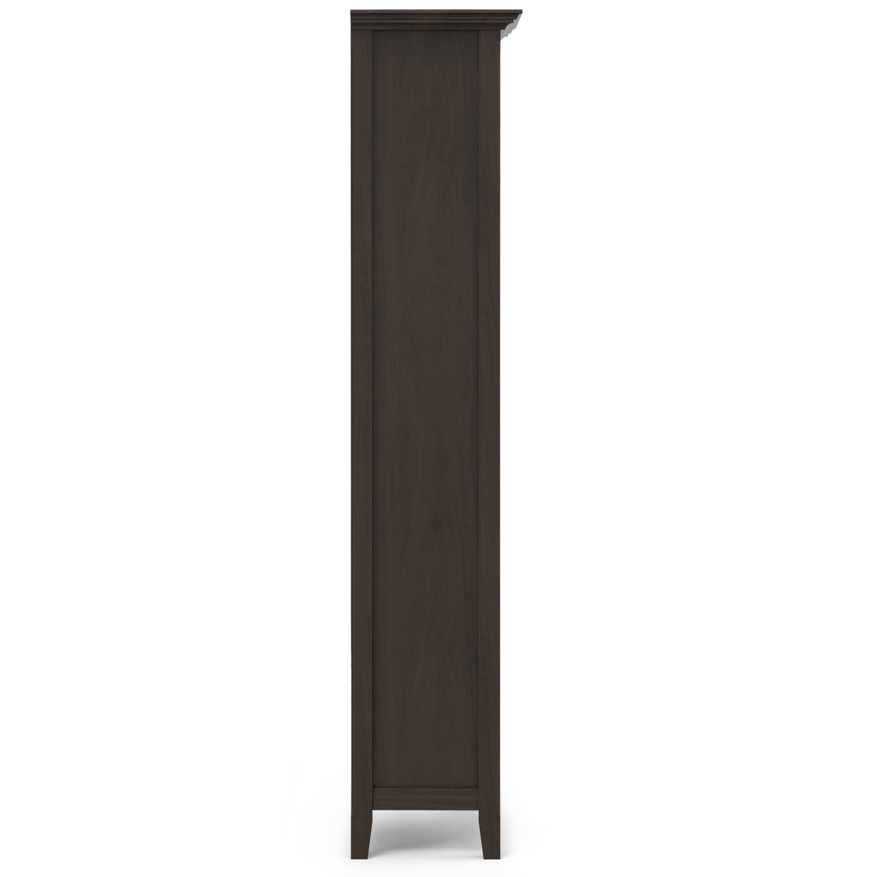 Back. Simpli Home - Simpli Home Amherst 24 inch Wide Solid Wood Transitional 5 Shelf Bookcase in Hickory Brown - Hickory Brown.