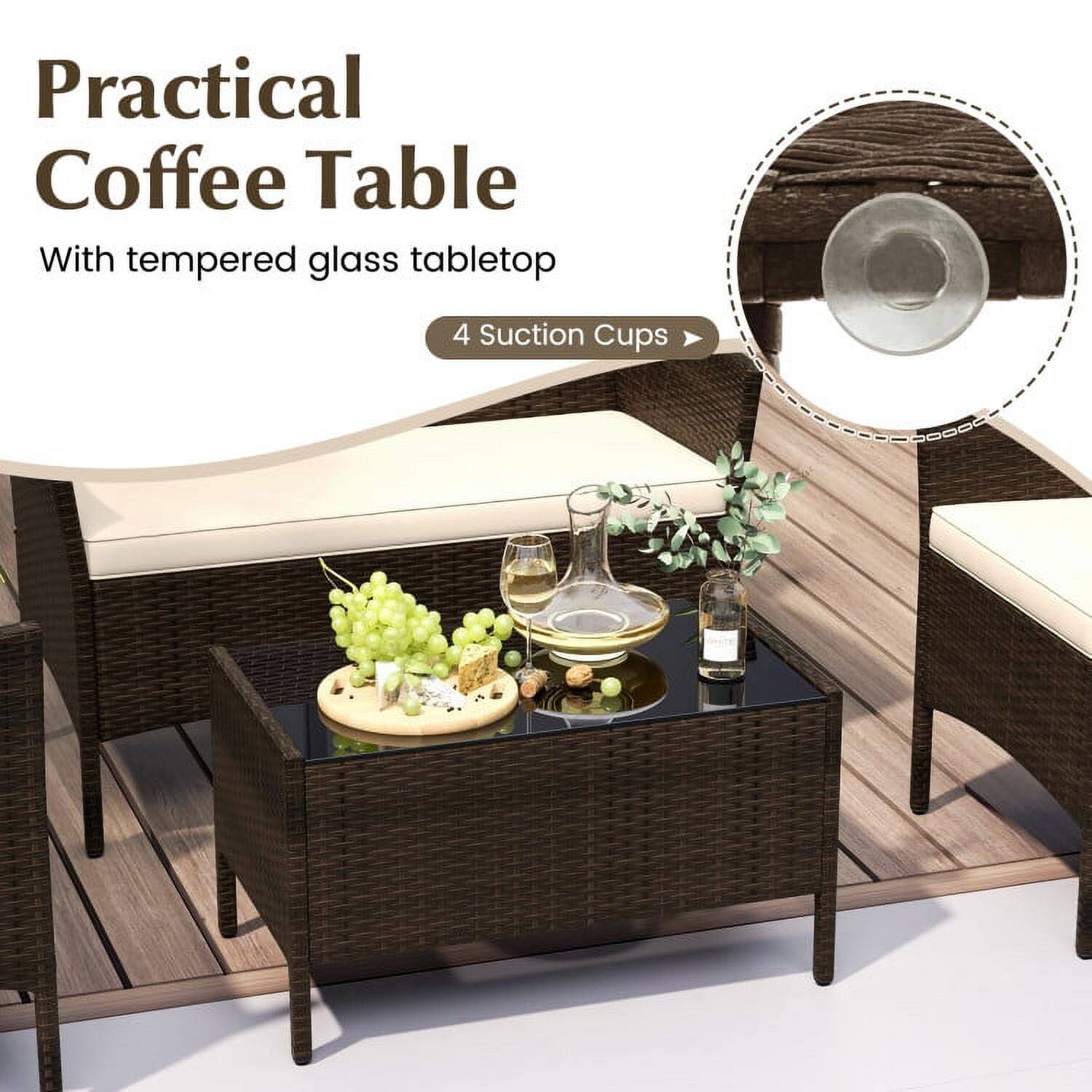 Practical Coffee Table  
With tempered glass tabletop  
4 Suction Cups