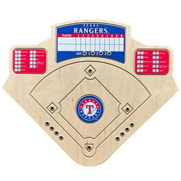 Across the Board - Texas Rangers Handcrafted Wood Baseball Game - Multicolor