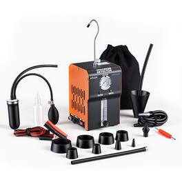 VEVOR - Automotive Smoke Machine Leak Detector, DC 12V EVAP Vacuum Diagnostic Tester with Built-in Air Pump, Pressure Gauge - Black;Orange