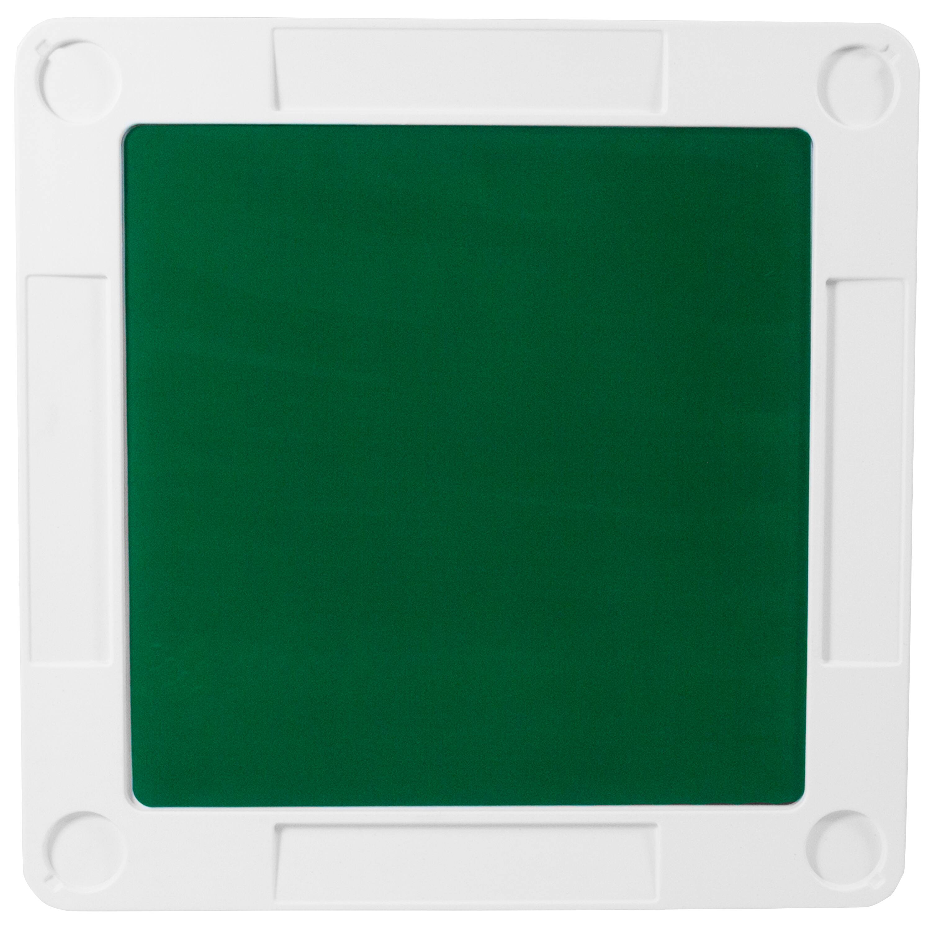 Alt View 5. Emma + Oliver - Tannin 34.5" Square White Folding Card Game Table for 4-Players with a Green Felt Playing Surface and Cup Holders - Granite White.