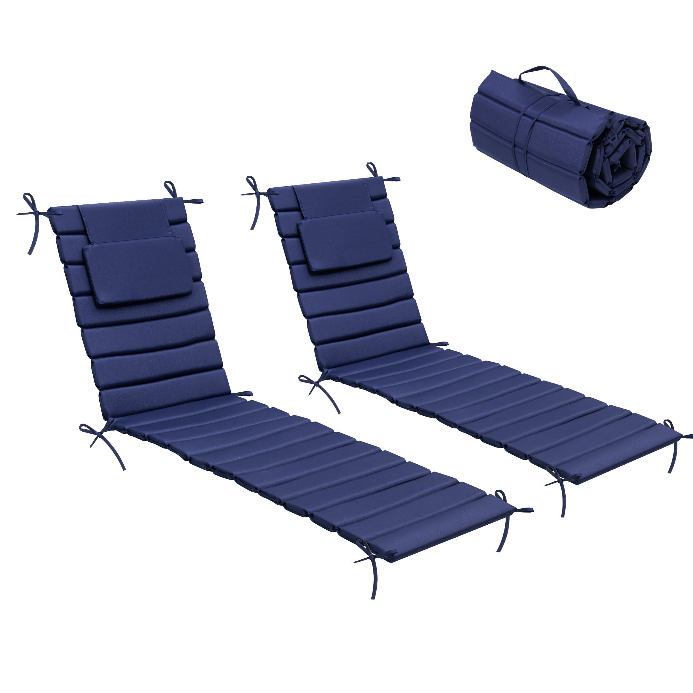 Crestlive Products - Outdoor Patio Lounge Chair Cushion - Navy price history on PriceWatchPro