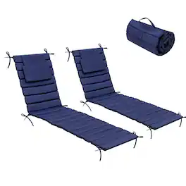 Crestlive Products - Outdoor Patio Lounge Chair Cushion - Navy