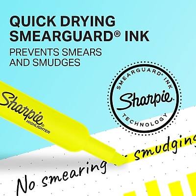 QUICK DRYING SMEARGUARD® INK  
PREVENTS SMEARS AND SMUDGES  

SMEARGUARD® INK  
Sharpie TECHNOLOGY  

No smearing  
No smudging