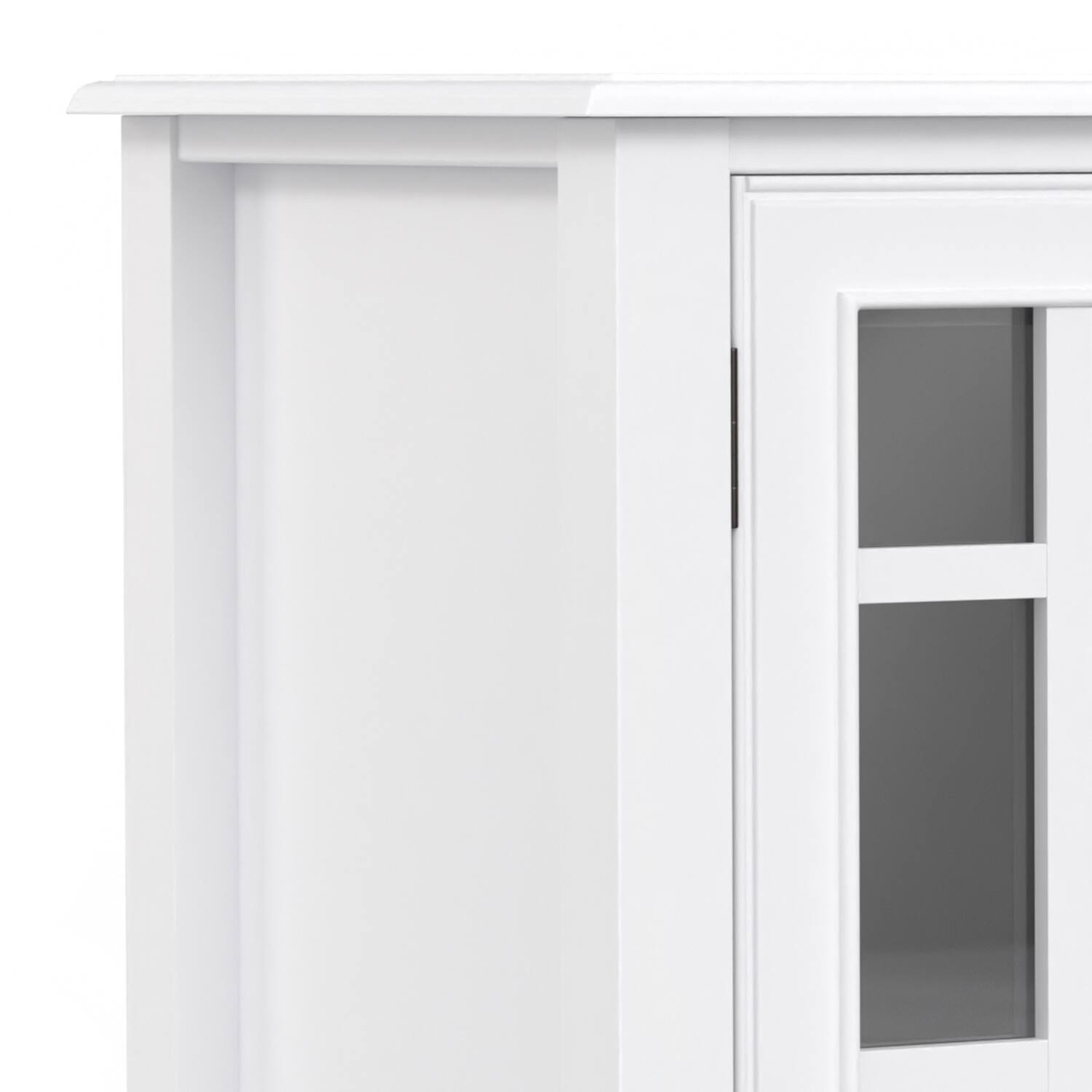 Alt View 2. Simpli Home - Connaught SOLID WOOD 60 inch Wide Traditional Wide Storage Cabinet Buffet in White - White.