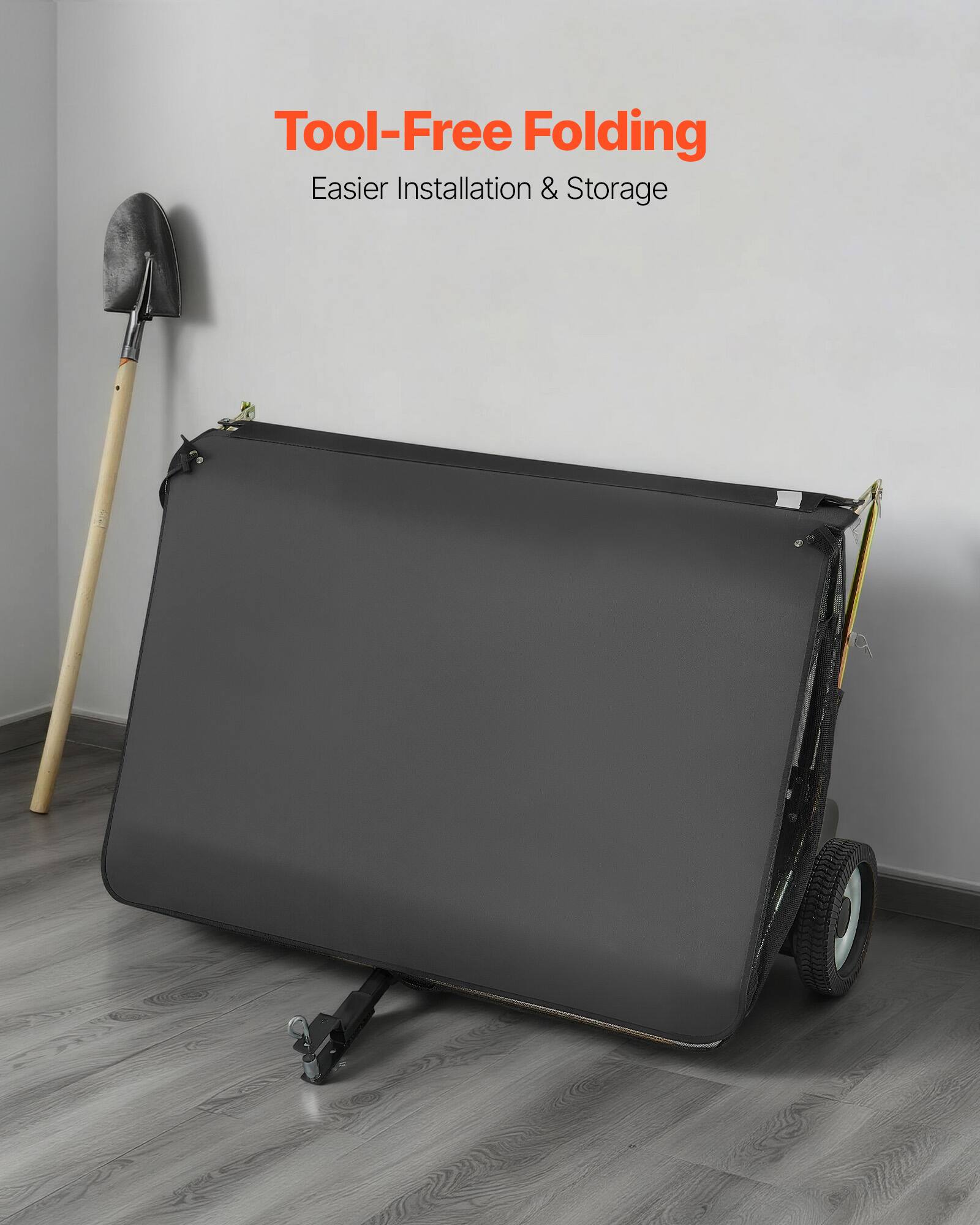 Tool-Free Folding  
Easier Installation & Storage