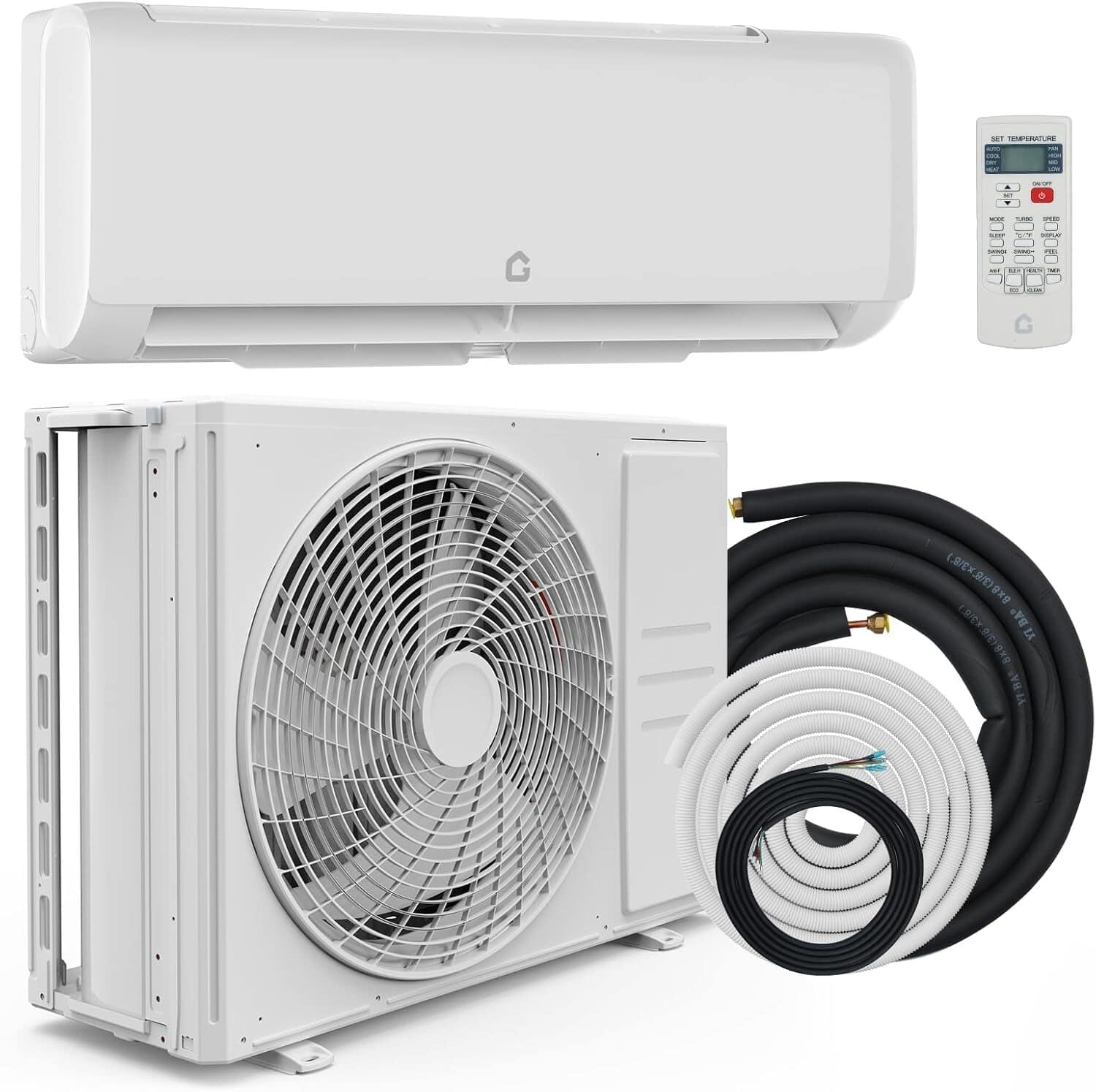 Acekool - 21 SEER2 12000BTU 230V Mini Split Air Conditioner, Up to 550 Sq.Ft - White