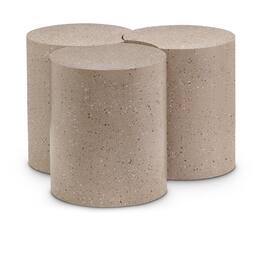Meridian Furniture - Dimple Taupe Coffee Table - Gray