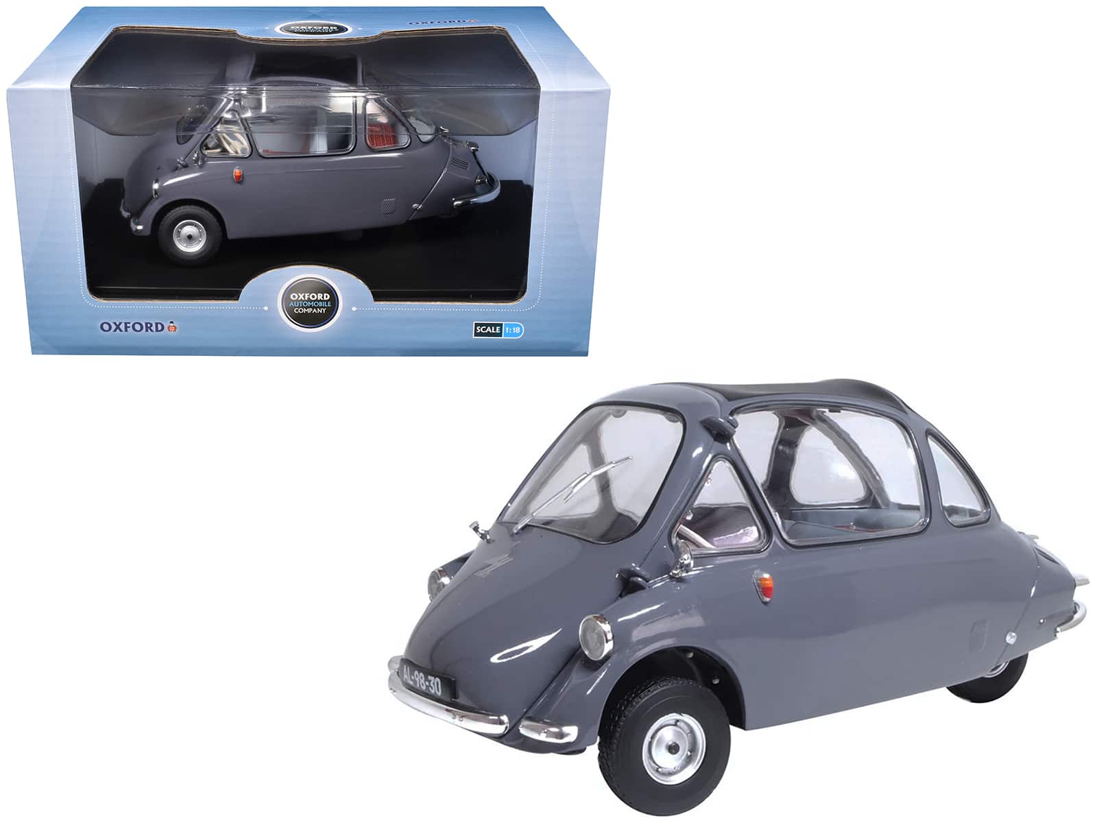 "Heinkel Kabine ""Bubble Car"" Troy Gray 1/18 Diecast Model Car by Oxford Diecast" price history on PriceWatchPro