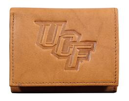 Rico Industries - Central Florida Embossed Brown Knights Leather Trifold Wallet - Multi