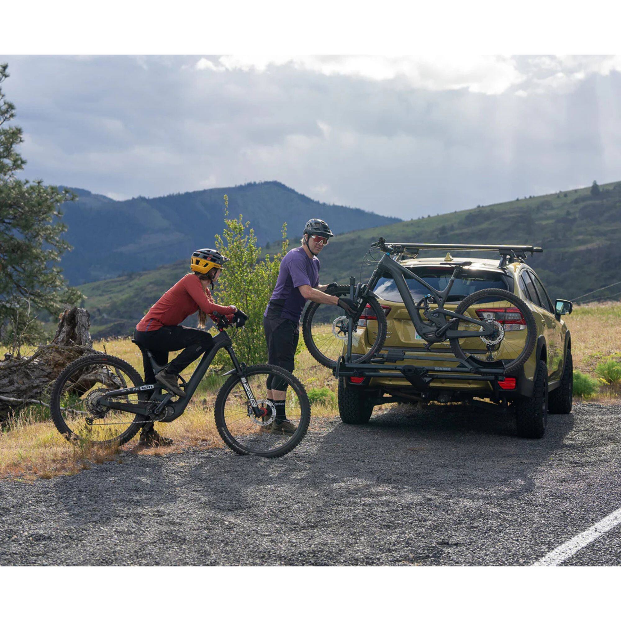 Alt View 6. Yakima - Yakima StageTwo 1.25" Premium Platform 2 Bike Tray Hitch Bike Rack, Anthracite - Anthracite.