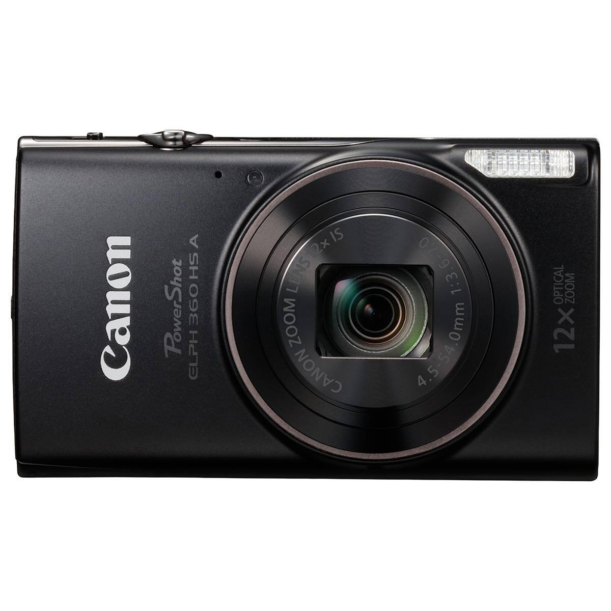 Canon PowerShot A360 HS ELPH  
LENS 12x15 7 ZOOM CANON  
1:3.6-10 4.5-54.0mm  
OPTICAL ZOOM 12x