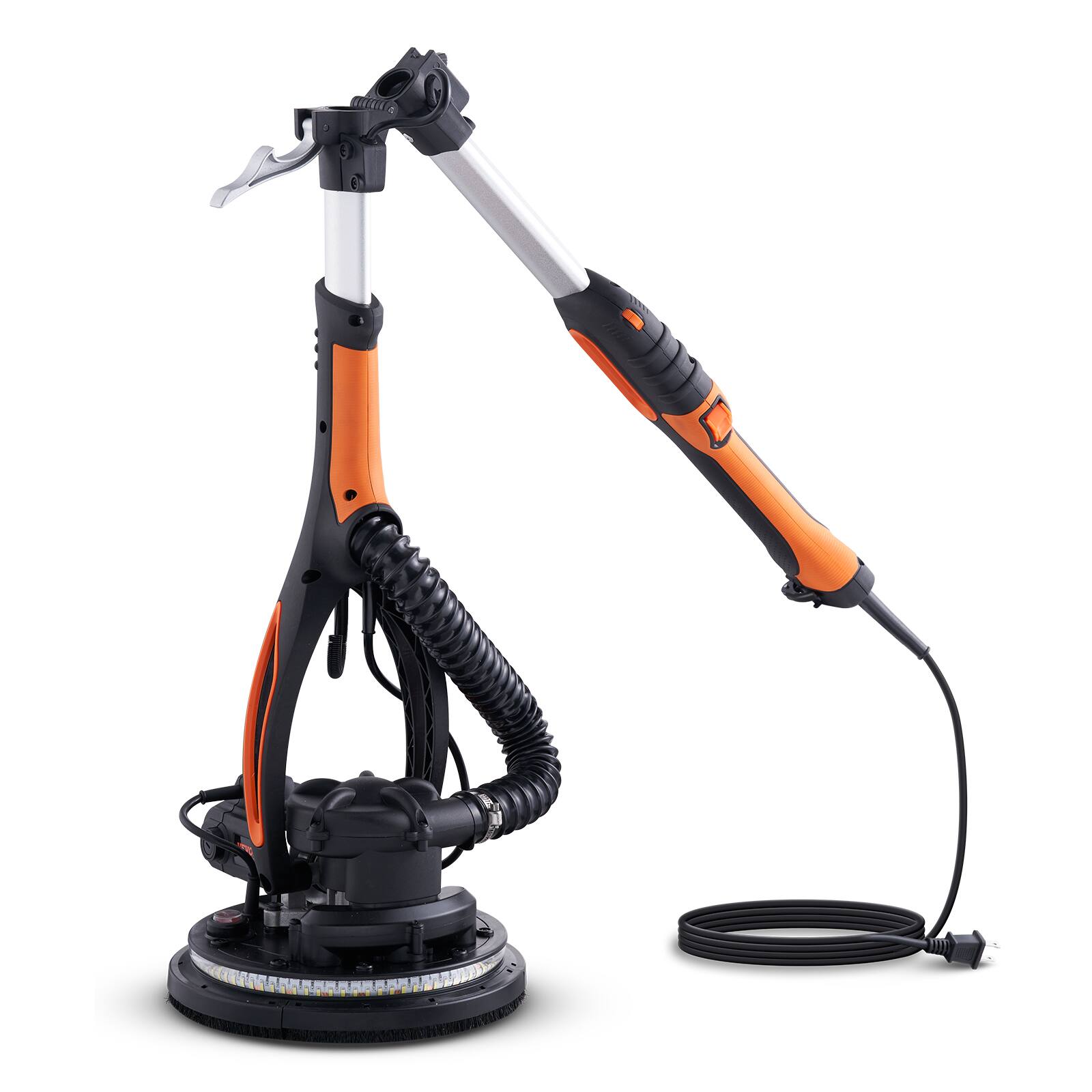 Alt View 5. VEVOR - Wall Smoother, 900W Power Tool, Includes 12 Sanding Pads, Adjustable Speeds from 800-1800 RPM, 3 Vacuum Tubes - Orange;Black.