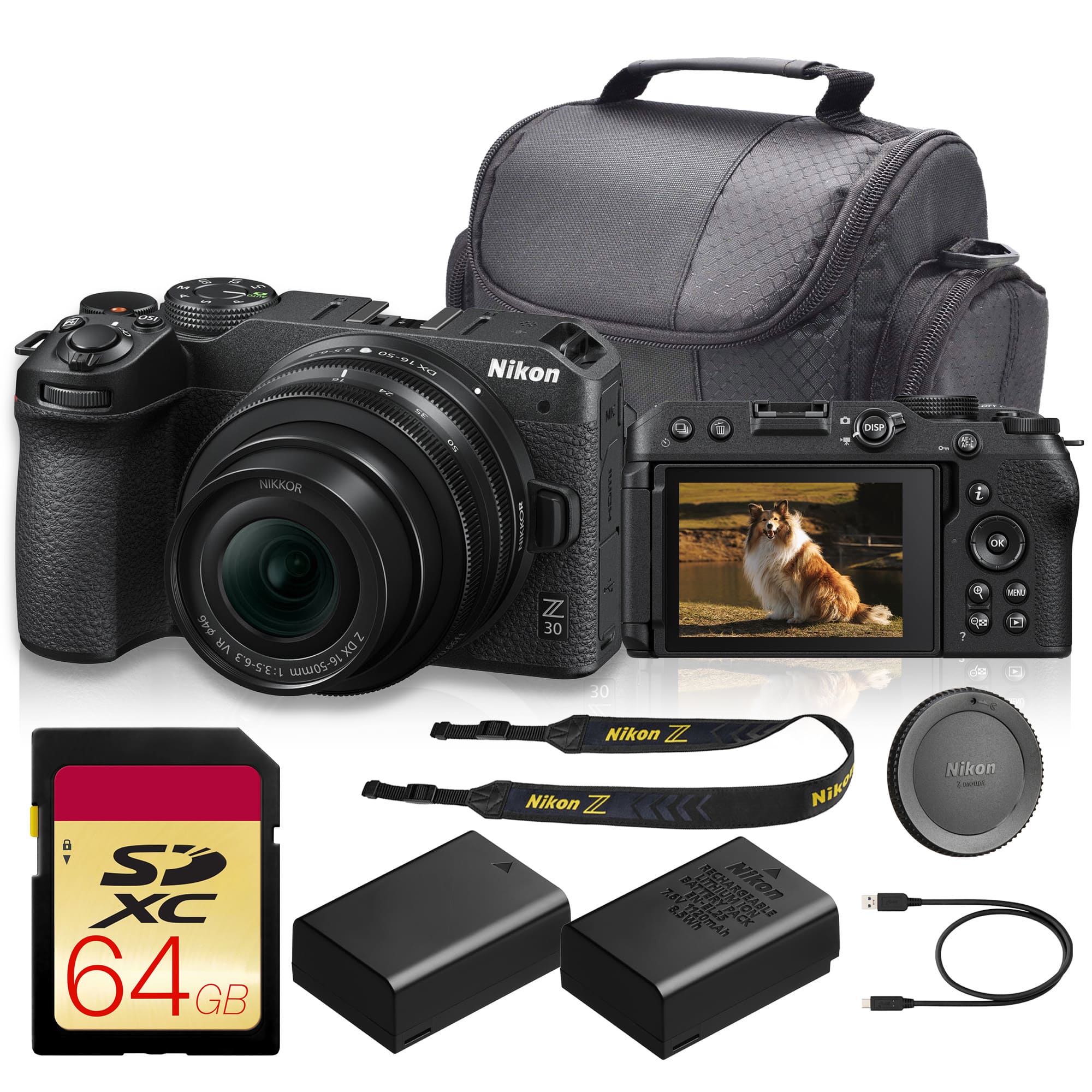 Nikon - Z30 Mirrorless Camera with NIKKOR Z DX 16-50mm f/3.5-6.3 VR Lens (10pc Bundle) price history on PriceWatchPro