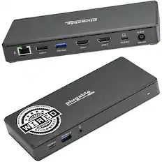 plugable 86 B 2.0 USB 5Gbps HDMI 1 HDMI 2 PD 65W 20V/5.5A - plugable DOCKING STATION DUAL-MONITOR 2 E BEST WIRED R I RECOMMEND 2025 W