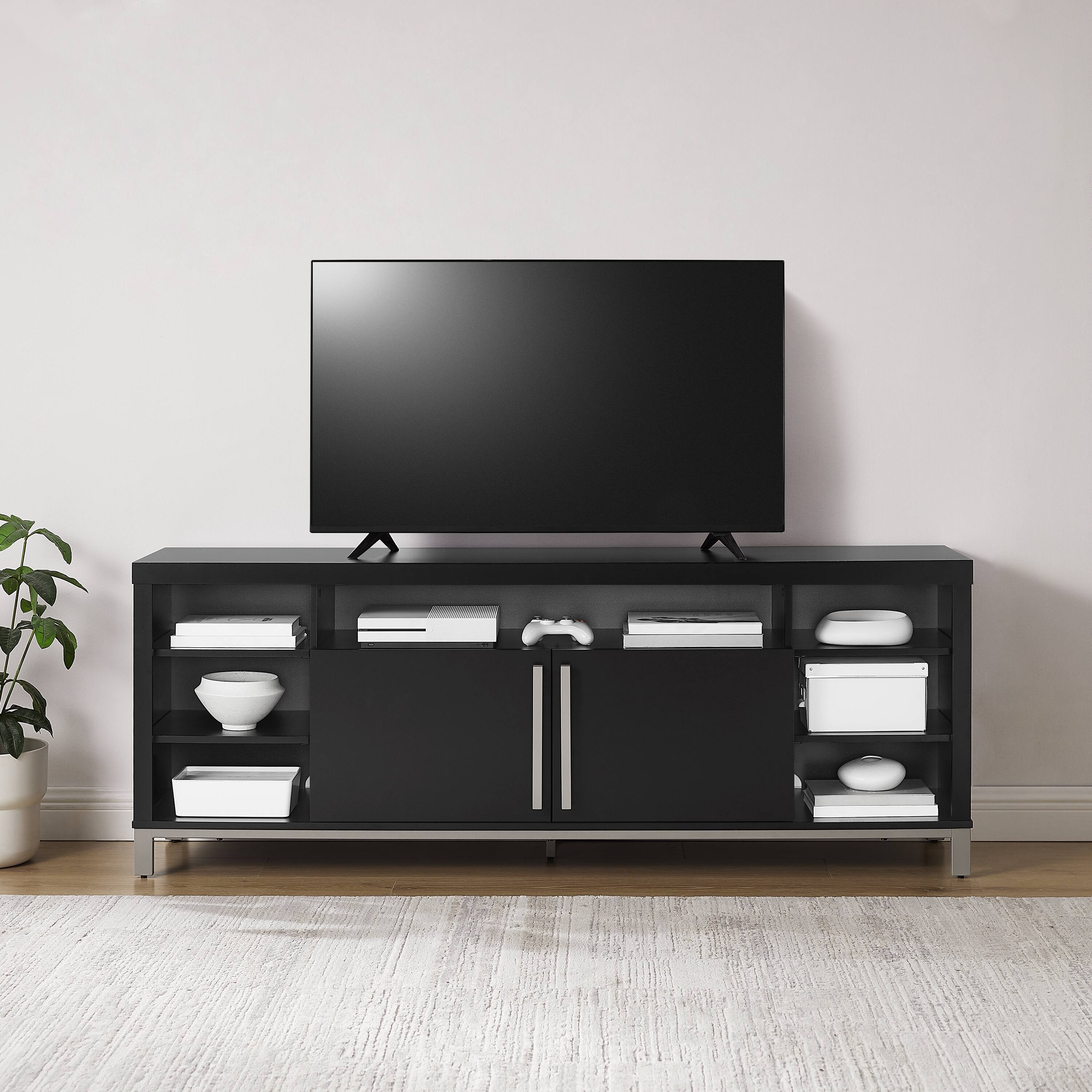Alt View 16. Insignia™ - TV Stand for Most TVs Up to 80” with Gaming Nook - Black.