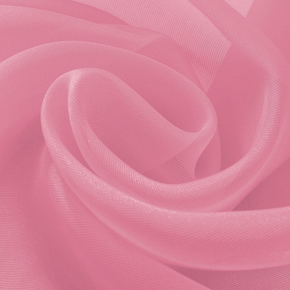 RT Designers Collection - RT Designers Celine Sheer Rod Pocket Curtain Panels - 55x90 Inches - Dusty Rose