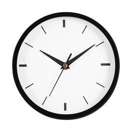 Oumilen - 12" Minimalist Wall Clock - Black